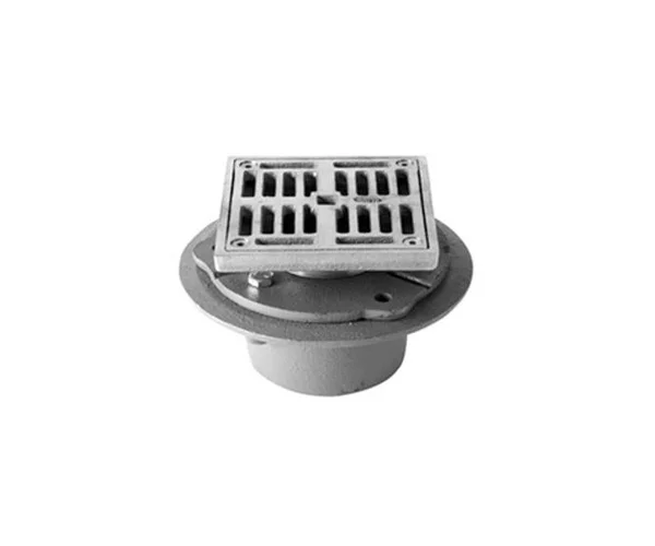 Mountain Plumbing MT506I/TB 4x22 Square Complete Shower Drain IPS Cast Iron Tuscan Brass