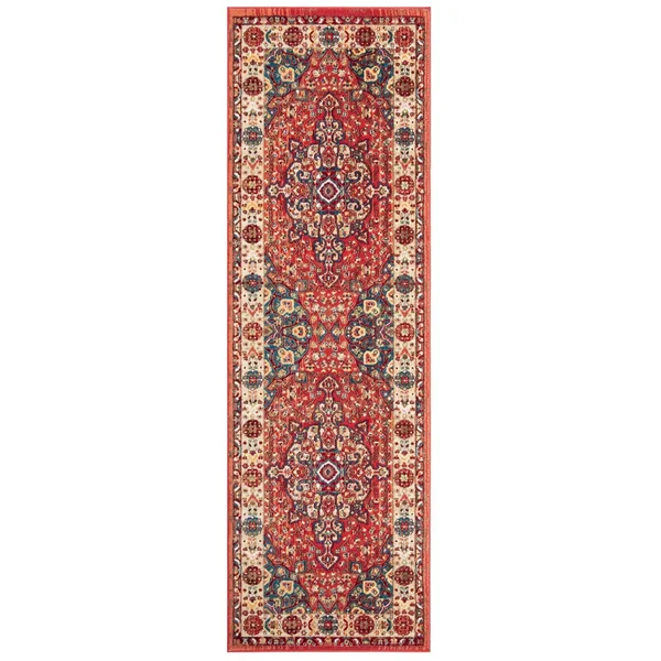 Safavieh Kashan KSN305L 3&3x22 x 4&10x22 Red - Ivory Area Rug