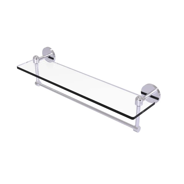 Allied Brass Tango Collection 22 inch Glass Vanity Shelf with Integrated Towel Bar