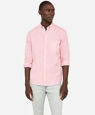 Slim Button-Down Soft Wash Shirt Green Men's L