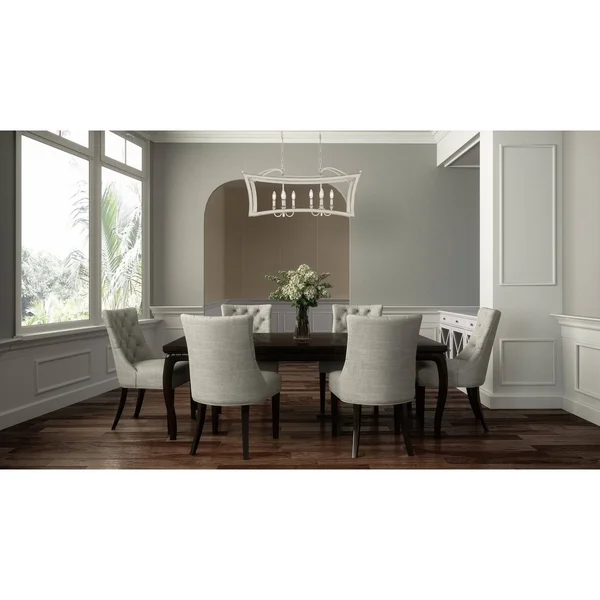Quoizel 8 Light Summerford Island Chandelier Antique White