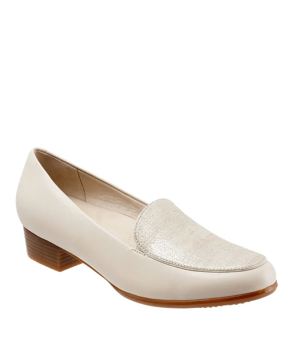 Trotters Women's Monarch - Nude Metallic Linen Size: 10 N