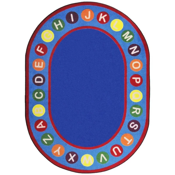 Alphabet Spots Rug - 7& 8x22 x 10& 9x22 Oval Joy Carpets