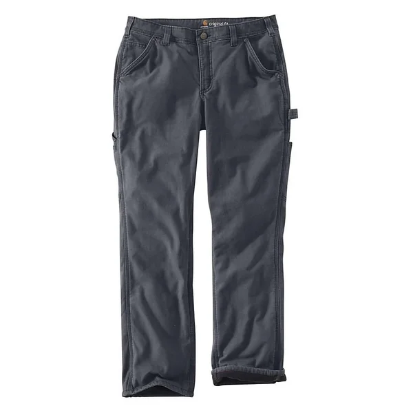 Carhartt Women's Original Fit Fleece Lined Crawford Pant (4 Regular Black)