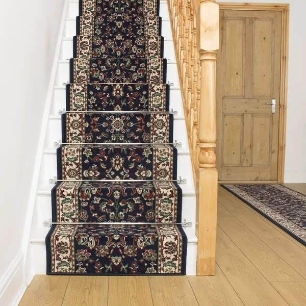 runrug USA Persian Blue Stair Carpet Runner Length: 30 foot - Width