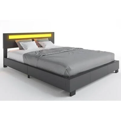 Alora Panel Headboard Orren Ellis Size: Full, Color: Dark Gray