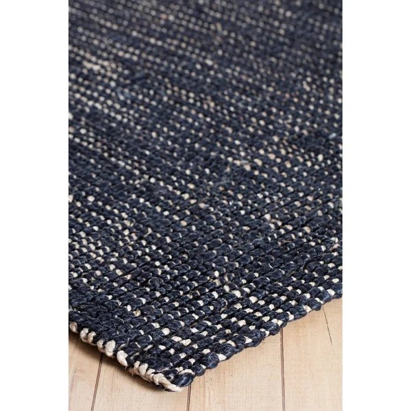 8'x10' Marlowe Jute Area Rug Charcoal Gray/Natural - Anji Mountain