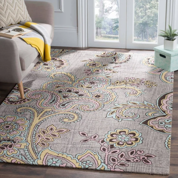 Safavieh Allure ALR310A 5&0x22 x 8&0x22 Grey, Gold Area Rug
