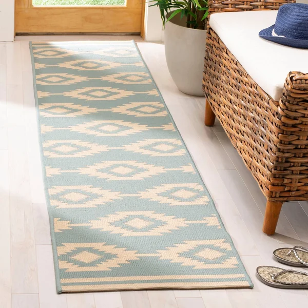 Safavieh Linden 100 LND171N 8& x 10& Cream - Blue Rug
