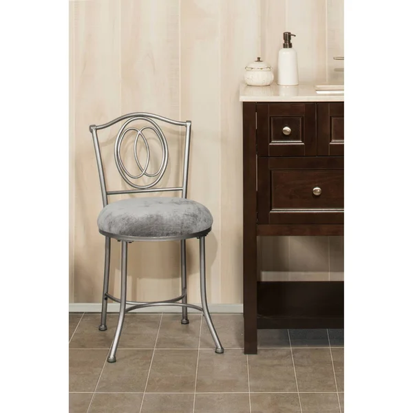 Hillsdale Furniture Emerson Vanity Stool Pewter