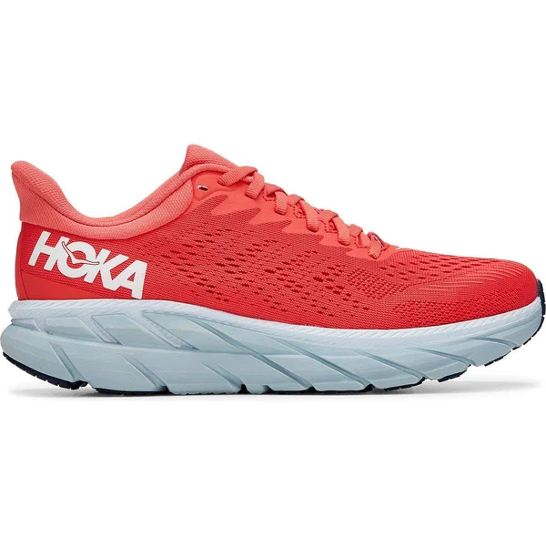 Hoka One One Women's Clifton 7 Running Shoes - Coral/White