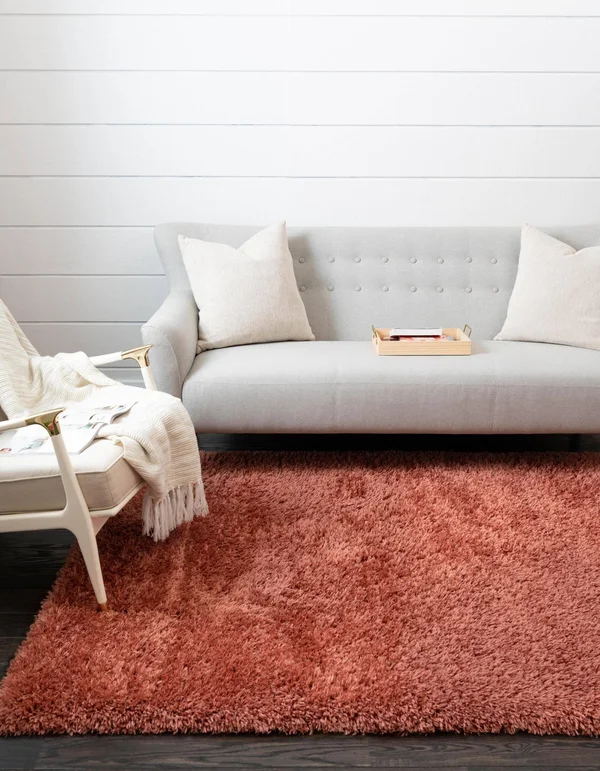 Infinity Shag Vintage Rose 8x11 Area Rug