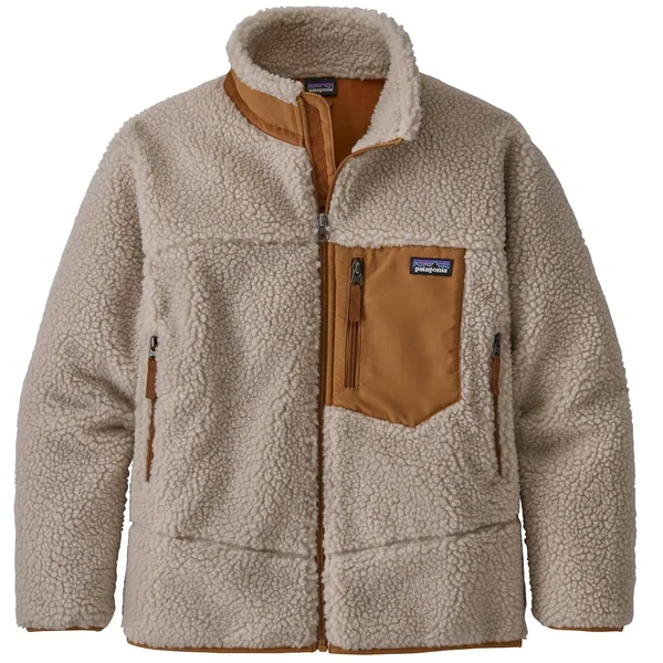 Patagonia Retro-X Fleece Jacket - Boys& Natural/Umber Brown, L