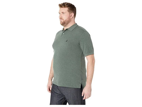 Nautica Men's Big & Tall Performance Deck Polo - Pine Forest Heather