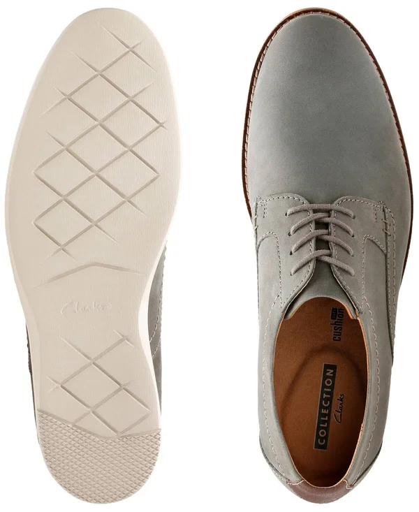 Clarks Raharto Plain 8 Men's Grey