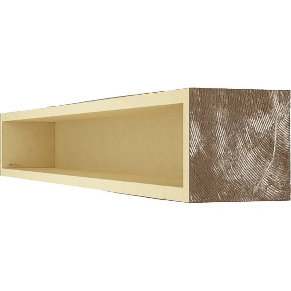 Ekena Millwork MANUSD06X08X72VM 6x22H x 8x22D x 72x22W Sandblasted Faux Wood Fireplace Mantel - Vintage Mahogany