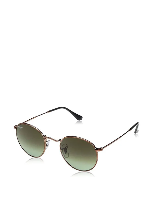 Ray-Ban Round Metal Sunglasses RB3447 9002A6 - Bronze-Copper Frame - Green Gradient Lenses - 50mm