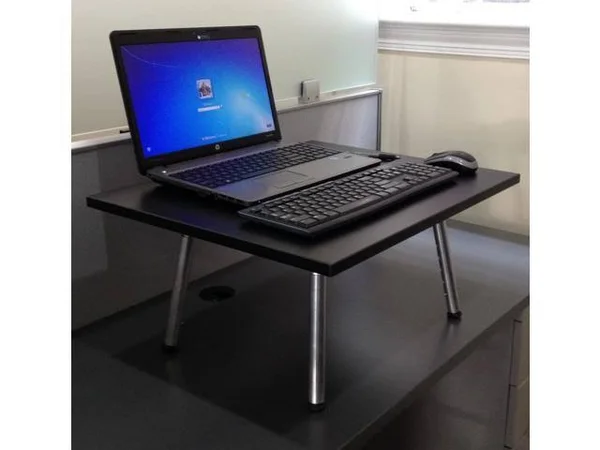Stand Steady Standing Desk, Black, 24x22 x 20x22