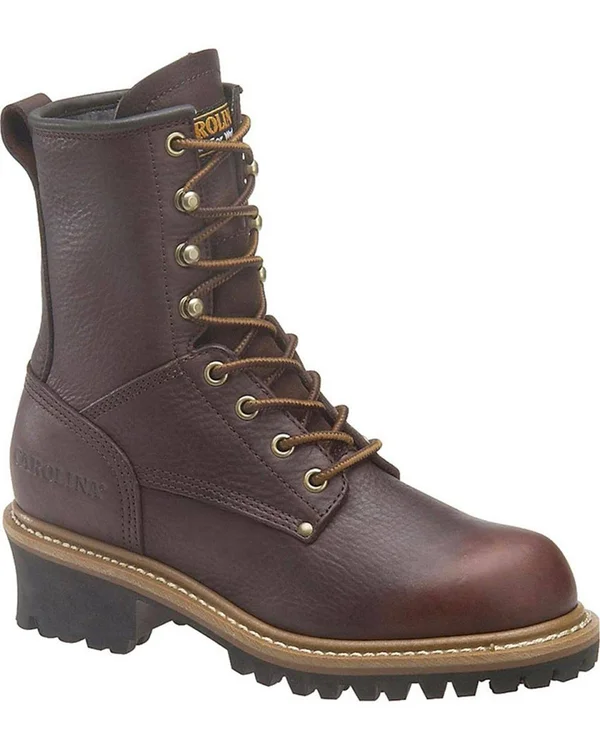 Carolina Women's 8x22 Logger Boot - CA421 4, W, Dark Brown