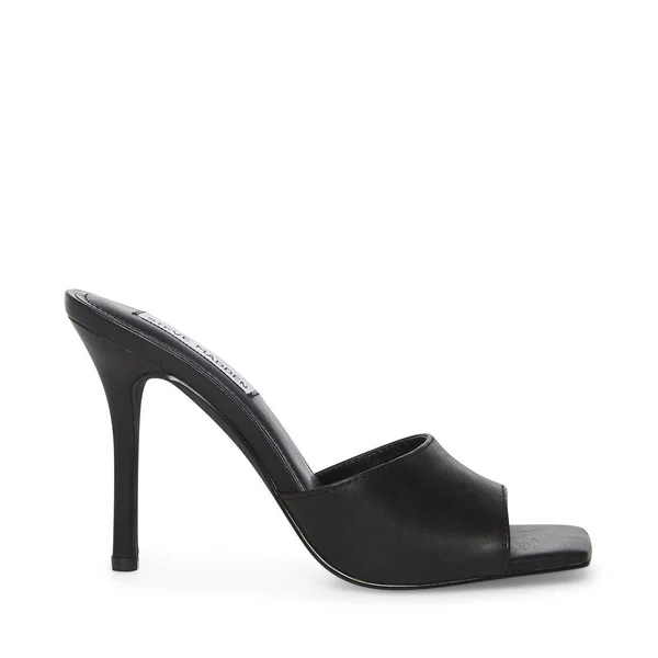 Signal Black Leather Heels by Steve Madden, Size 11