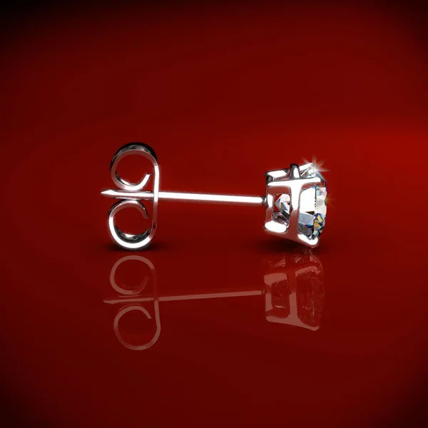 14K White Gold Four Prong Round Lab Created Diamond Stud Earrings (0.25 CTW - F-G - VS2-SI1)