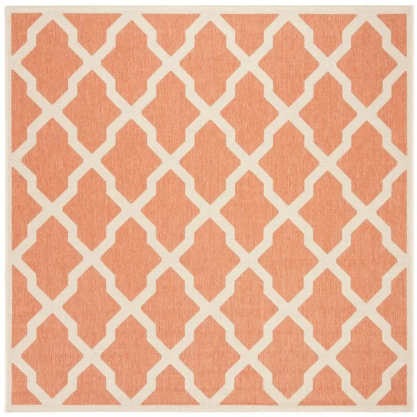 Safavieh Linden LND122P 6&7x22 x 6&7x22 Round Rust - Creme Area Rug