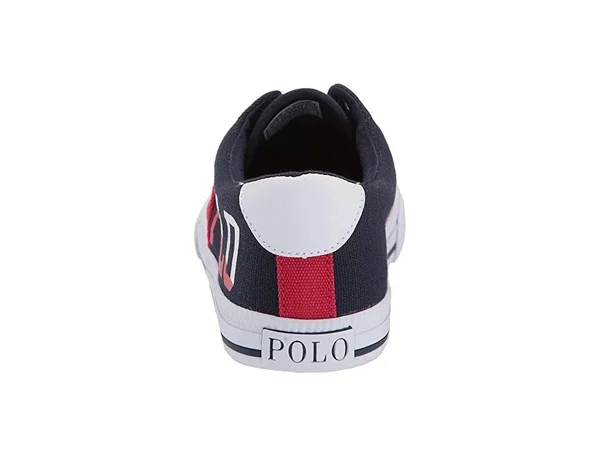 Boys& Polo Ralph Lauren Vaughn II Sneaker - Little Kid, Child, Size: 11.5, Navy/Red/White Canvas/Cotton