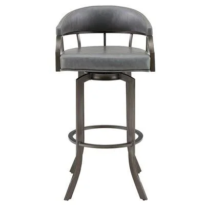 Quarryville Counter & Bar Stool Brayden Studio Color: Gray, Seat Height: Bar Stool (30x22 Seat Height), Frame Color: Black