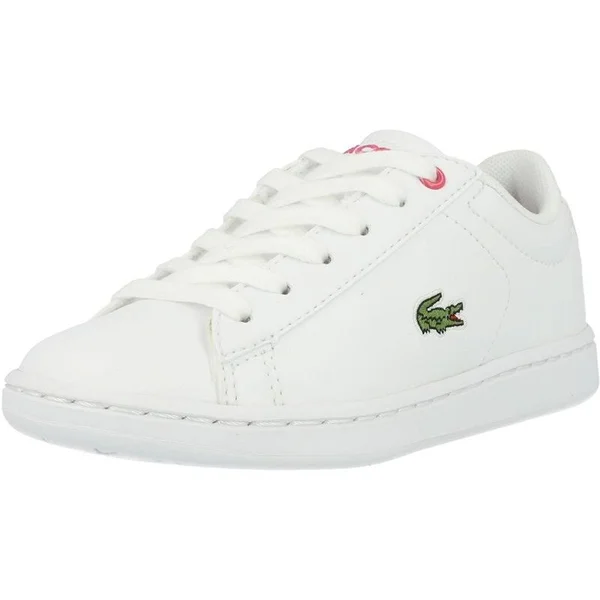 Lacoste Junior Carnaby Evo Bl 2 White/Pink Synthetic Trainers Shoes