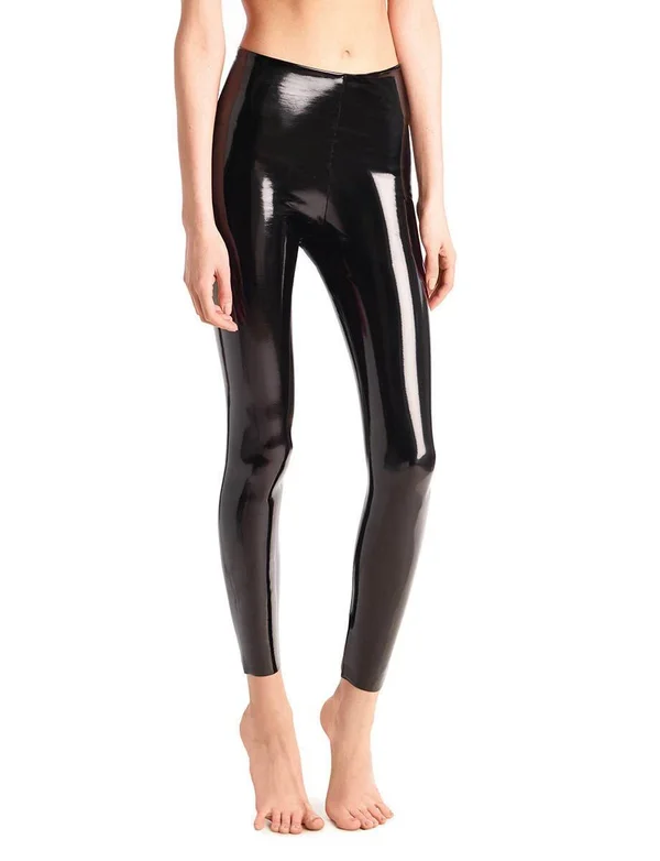 Commando Women's Faux Patent Leather Leggings, Cinnamon, Large