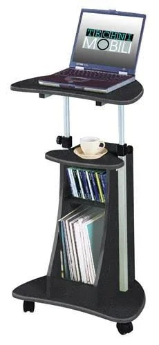 Techni Mobili Vertico Mobile Laptop Workstation in Woodgrain or Graphite
