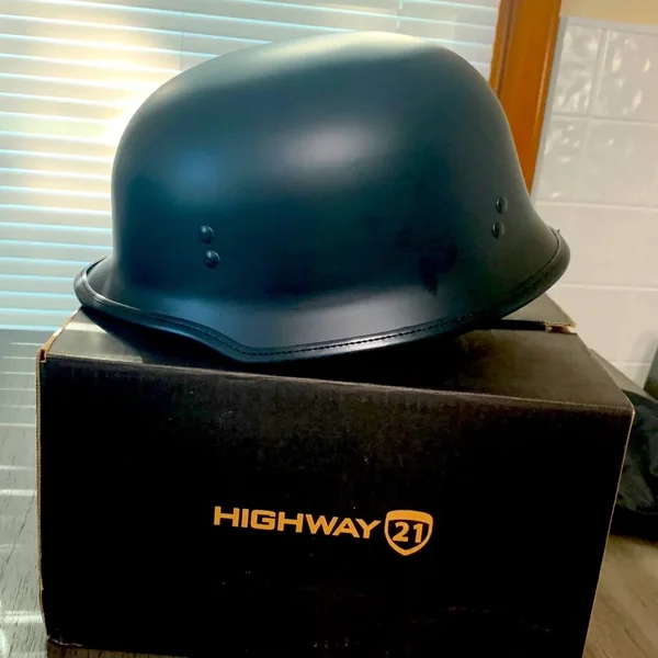 Highway 21 77-1001M 9mm Helmet German Beanie Matte Black Size Medium