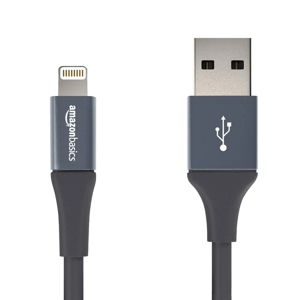 Amazon Basics USB A Cable with Lightning Connector - Premium Collection - 4 Inches (10 Centimeters) - 12-Pack - Gray