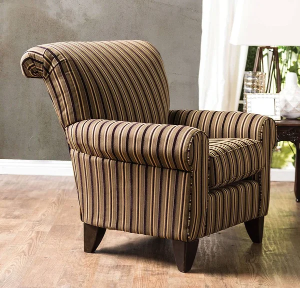Furniture of America Arklow Stripes Pattern Chair