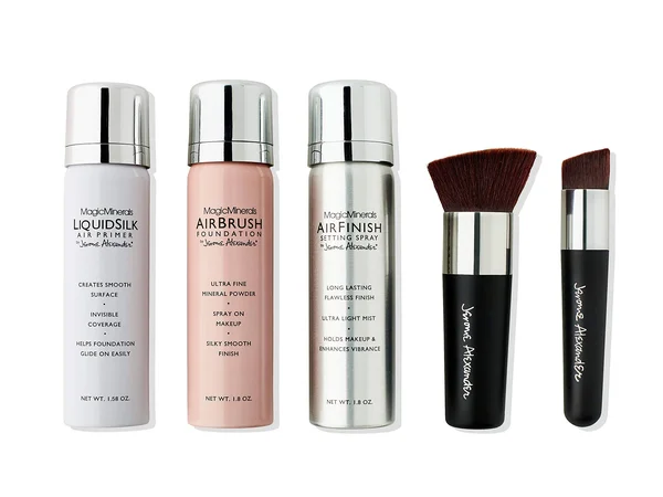 MagicMinerals Deluxe Airbrush Foundation Set by Jerome Alexander, 5 Piece Spray