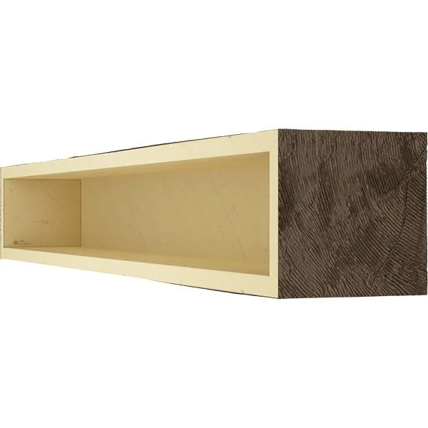 Ekena Millwork MANUPC04X08X48NM 4x22H x 8x22D x 48x22W Pecky Cypress Faux Wood Fireplace Mantel, Natural Mahogany