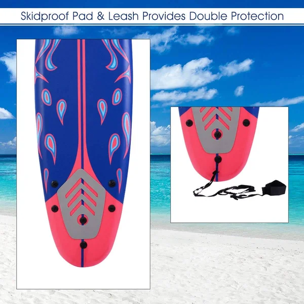 Giantex 6& Surfboard Surf Foamie Boards Surfing Beach Ocean Body Boarding