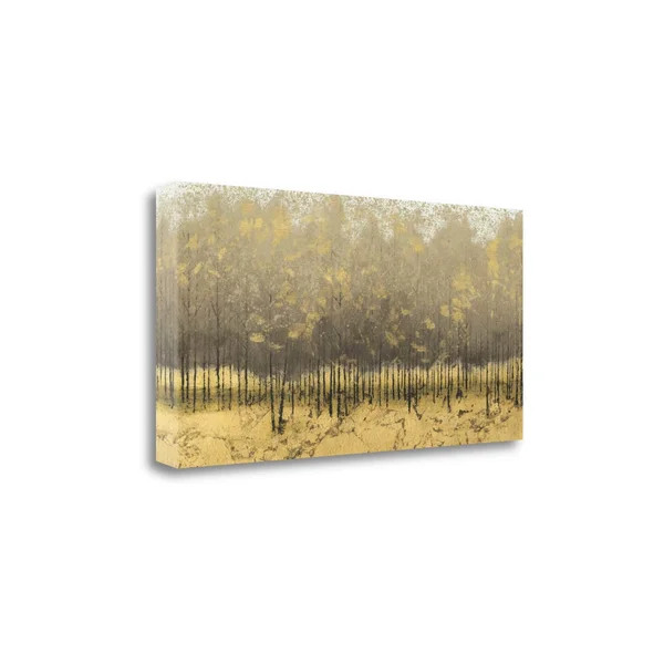 Tangletown Fine Art Golden Trees III Taupe by James Wiens
