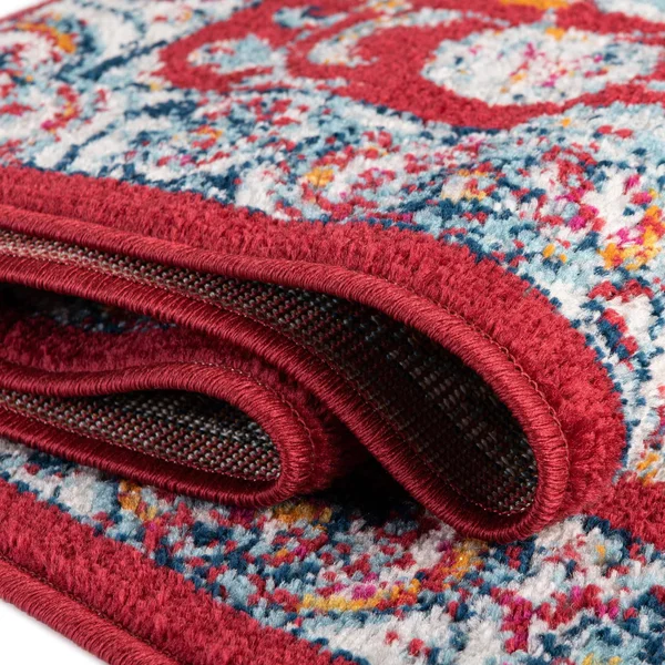 Aurelia 12 ft Runner Magenta Red Floral Area Rug