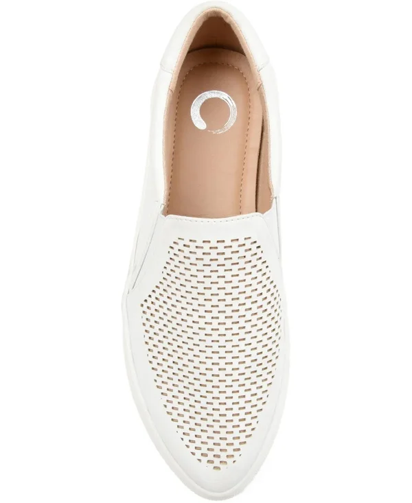 Women's Journee Collection Faybia Slip-On Sneaker - Cognac - Size 7.5