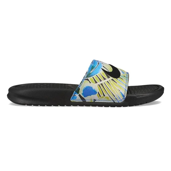 Nike Womens Benassi JDI Slide Shoes Black/White/Game Royal Size 6.0