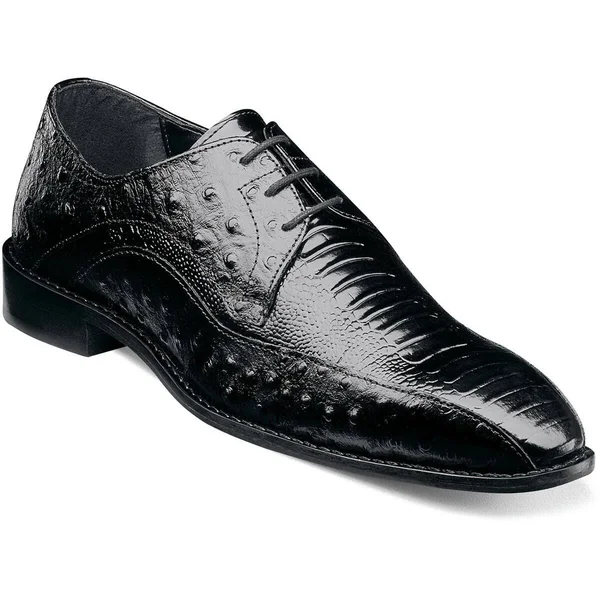 Stacy Adams Trevi Leather Sole Bike Toe Oxford - Black