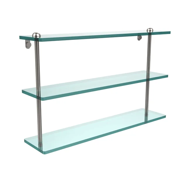 Allied Brass 22 inch Triple Tiered Glass Shelf Brushed Bronze