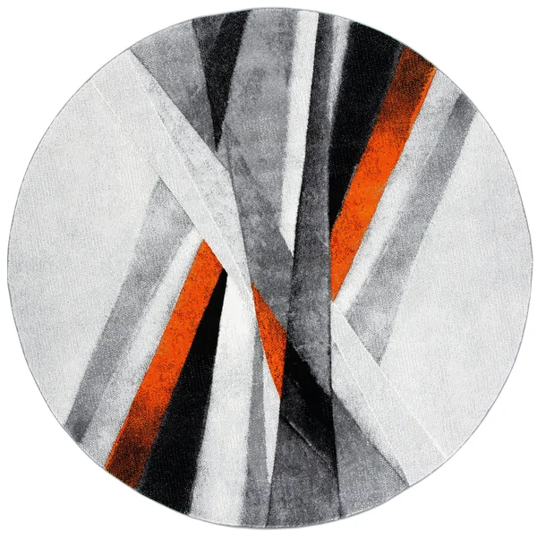 Safavieh Hollywood Rug Collection HLW710P - Grey, Orange - 2&-7x22 x 5&