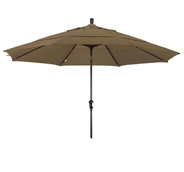 California Umbrella 11 ft. Aluminum Auto Tilt Patio Umbrella, Green