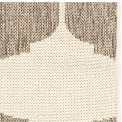 Winston Porter Herefordshire Beige/Brown Indoor/Outdoor Area Rug, Size: Rectangle 6'7 inch x 9'6 inch