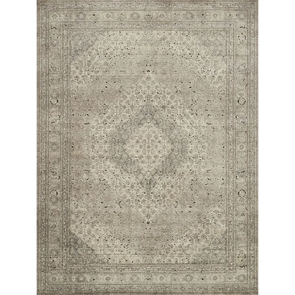 Alexander Home Antique Inspired Vintage Grey/ Stone Distressed Rug - 5&3 inch x 7&6 inch - Gray