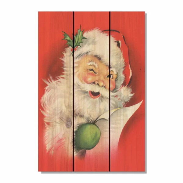 Gizaun Art Red Santa Indoor, Outdoor Wall Art