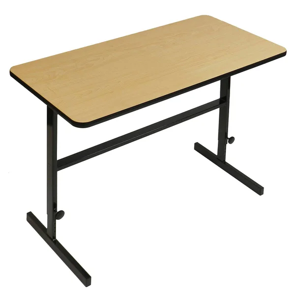 Correll Inc Adjustable Standing Height Work Station in Fusion Maple Finish (48 in. L x 24 in. W x 42 in. H (60 lbs.))