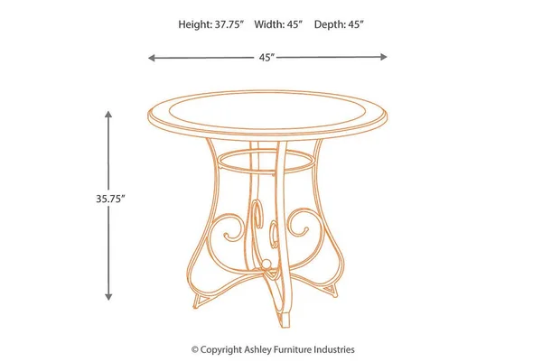 Signature Design by Ashley Hopstand Round Counter Height Dining Table